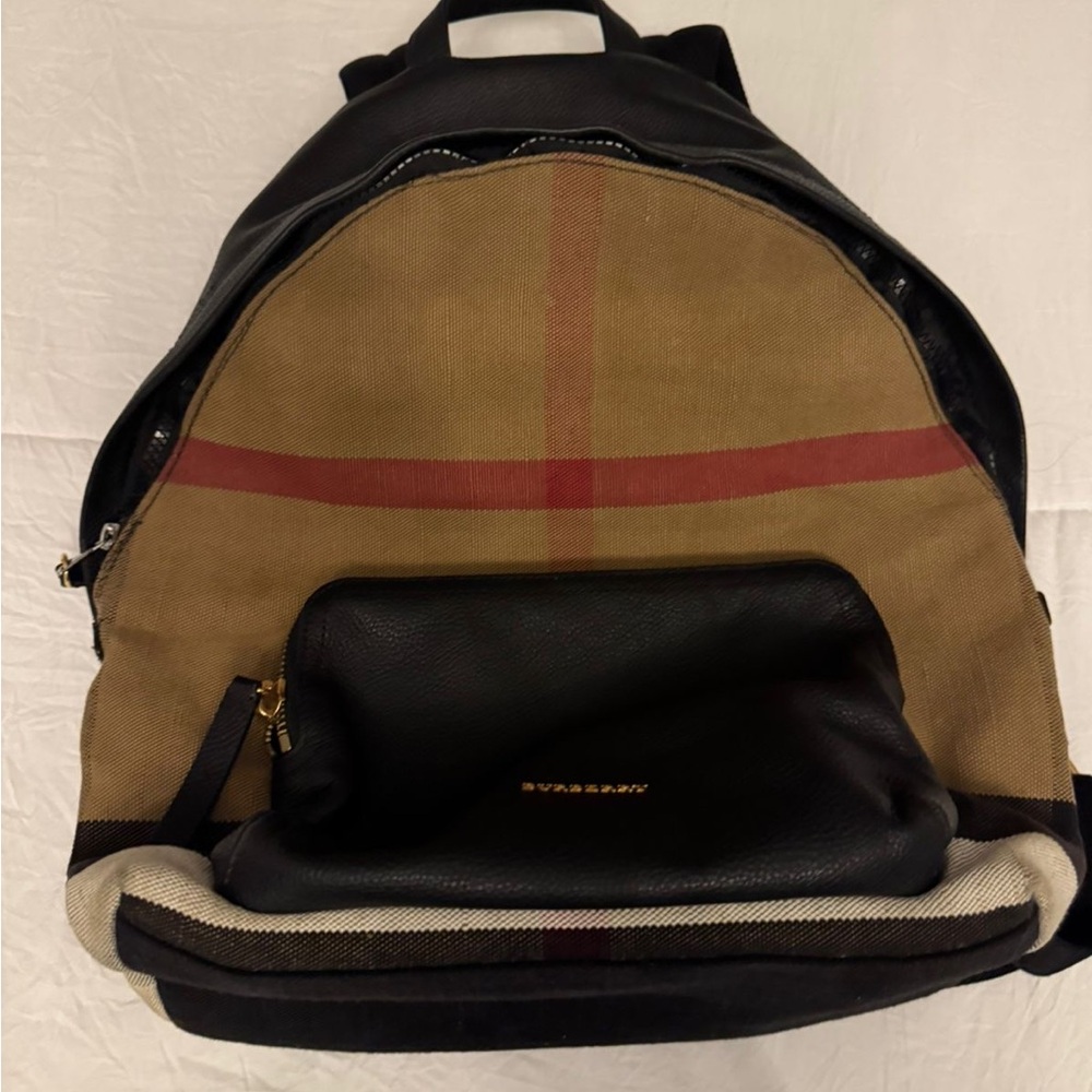 Burberry Checkered Black and Brown Backpack